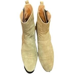 Banana republic Boots Low Tan Zipper Close Suede Size 9